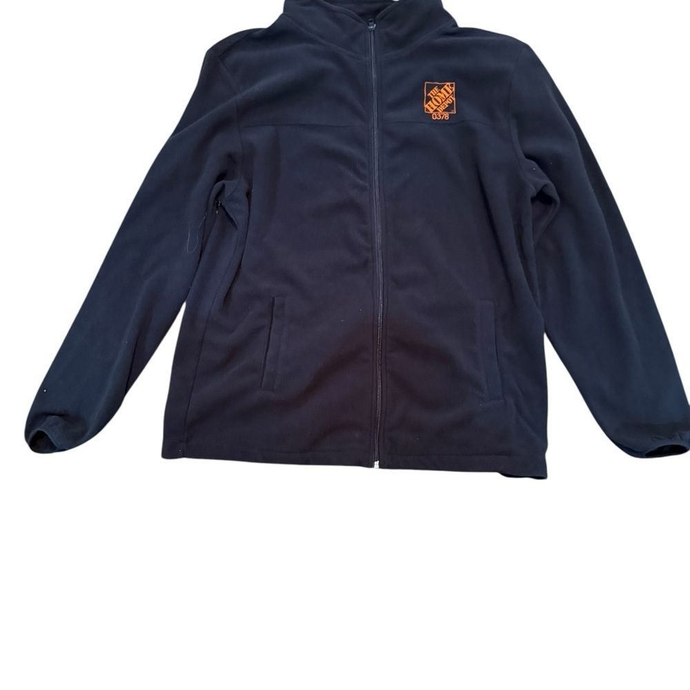 Menโs Dunbrooke Home Depot Black Fleece Jacket EUC Size Large